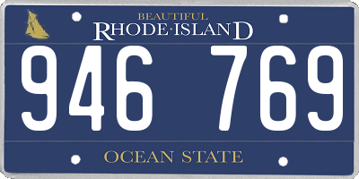RI license plate 946769