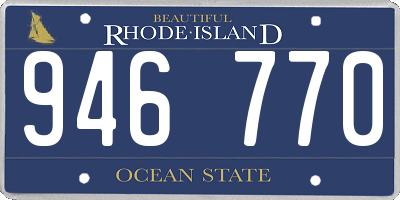 RI license plate 946770