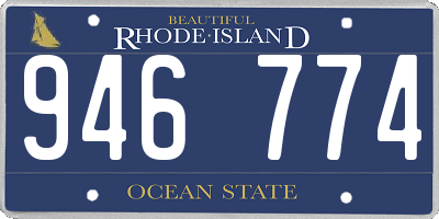 RI license plate 946774