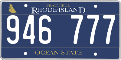RI license plate 946777