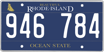 RI license plate 946784