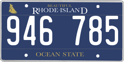 RI license plate 946785