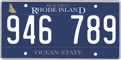 RI license plate 946789