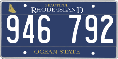 RI license plate 946792