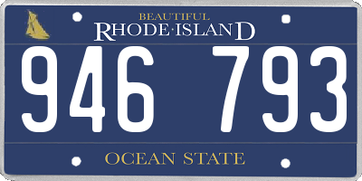RI license plate 946793