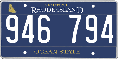 RI license plate 946794