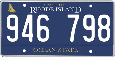 RI license plate 946798