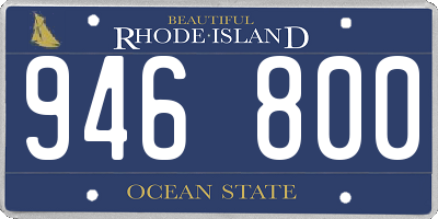 RI license plate 946800