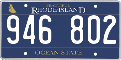 RI license plate 946802