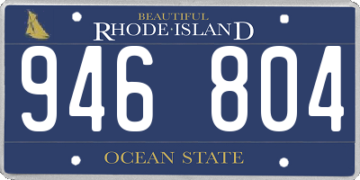 RI license plate 946804