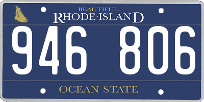 RI license plate 946806