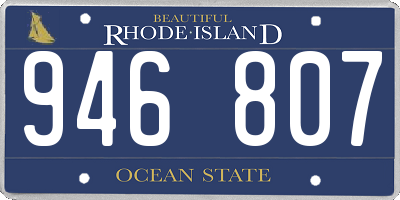 RI license plate 946807