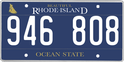 RI license plate 946808
