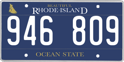 RI license plate 946809