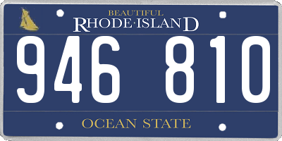 RI license plate 946810