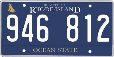 RI license plate 946812