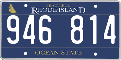 RI license plate 946814