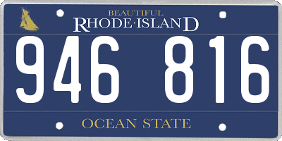 RI license plate 946816