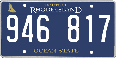 RI license plate 946817