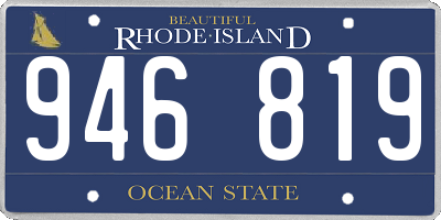 RI license plate 946819