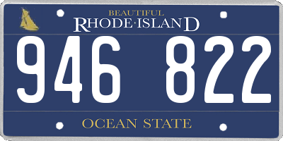 RI license plate 946822