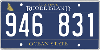 RI license plate 946831