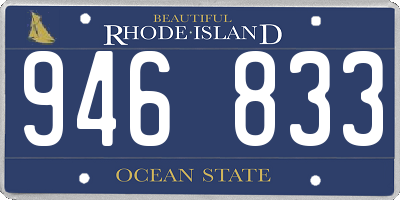 RI license plate 946833