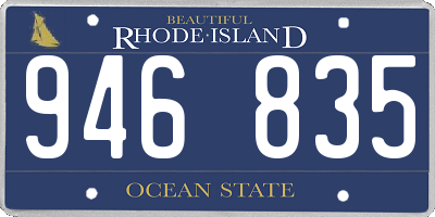 RI license plate 946835