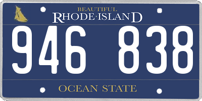 RI license plate 946838