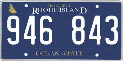 RI license plate 946843
