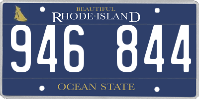 RI license plate 946844