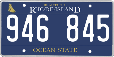 RI license plate 946845