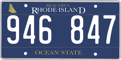 RI license plate 946847