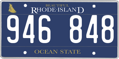 RI license plate 946848
