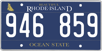 RI license plate 946859