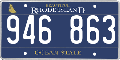 RI license plate 946863