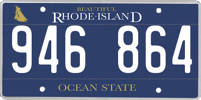 RI license plate 946864