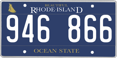 RI license plate 946866