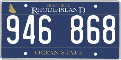 RI license plate 946868
