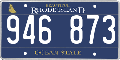 RI license plate 946873