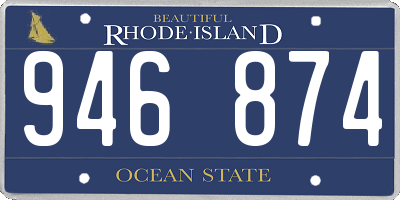RI license plate 946874