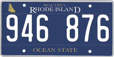 RI license plate 946876