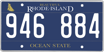 RI license plate 946884