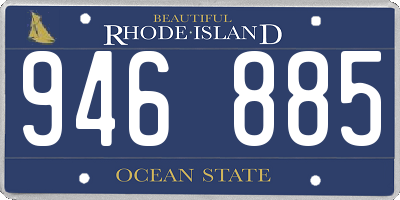RI license plate 946885