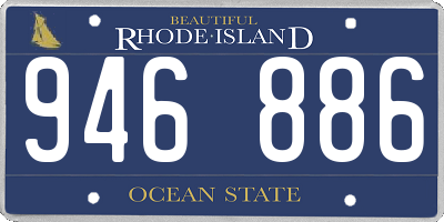 RI license plate 946886
