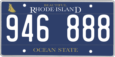 RI license plate 946888