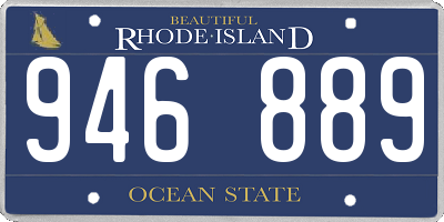 RI license plate 946889