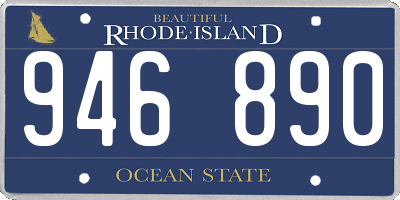 RI license plate 946890