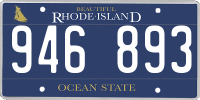 RI license plate 946893