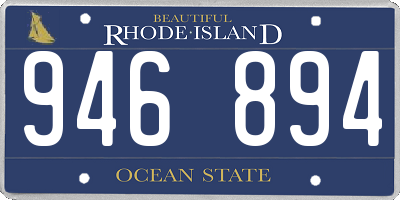 RI license plate 946894